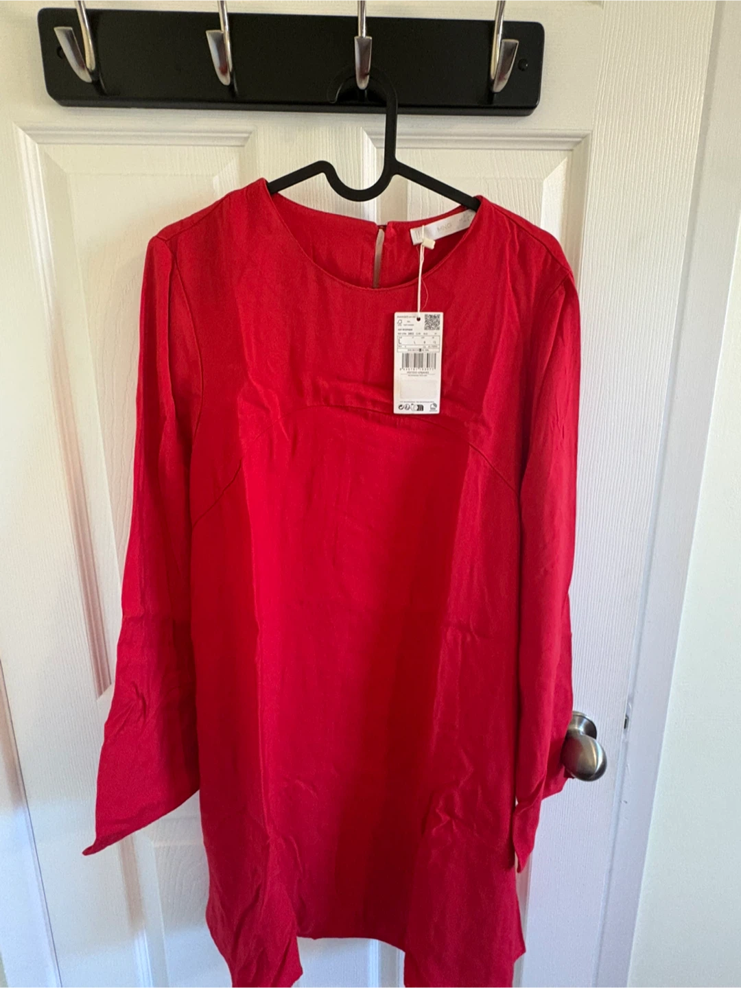 Mango (MNG) Red Long‑Sleeve Dress (New with tags)