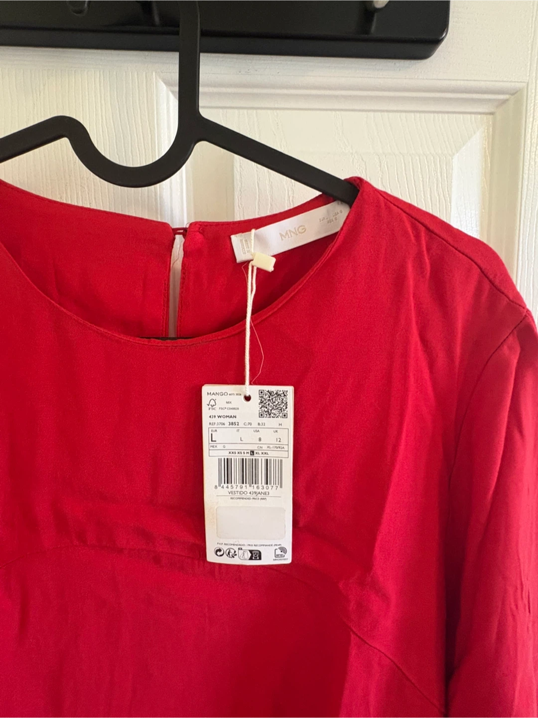 Mango (MNG) Red Long‑Sleeve Dress (New with tags) - photo 2
