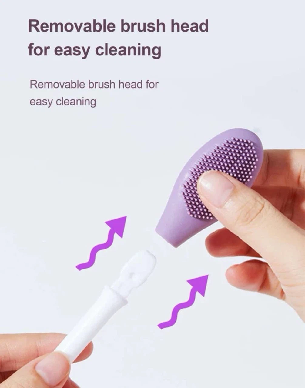 Double head silicone face mask brush , massager , spatula - photo 4