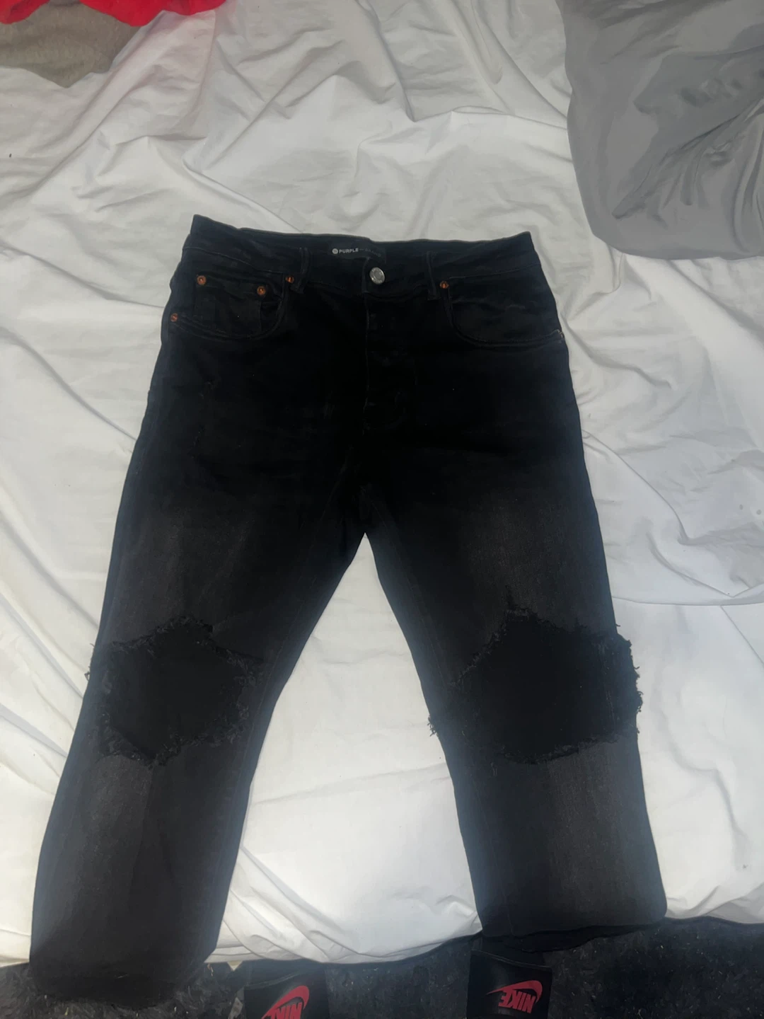Purple Brand Black Distressed Jeans