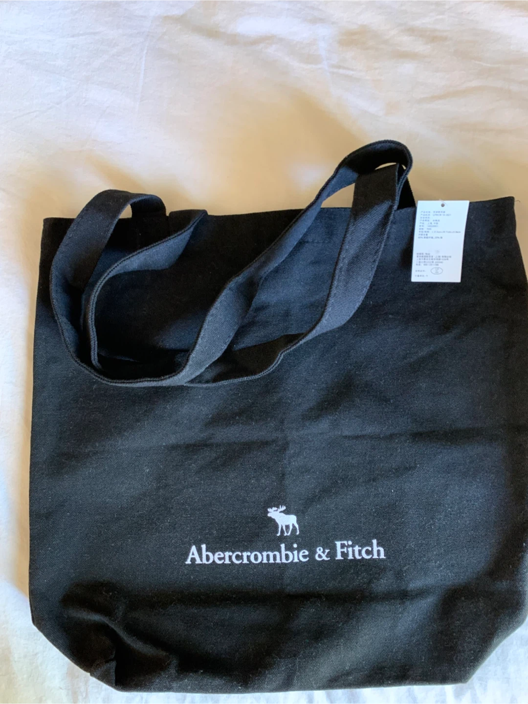 Abercrombie & Fitch black canvas tote bag - photo 2