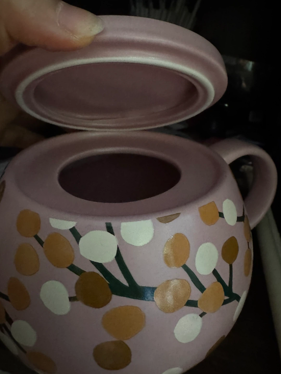 Indigo Pink Floral Ceramic Teapot - photo 2