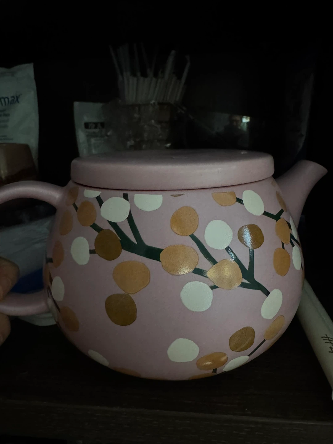 Indigo Pink Floral Ceramic Teapot - photo 3