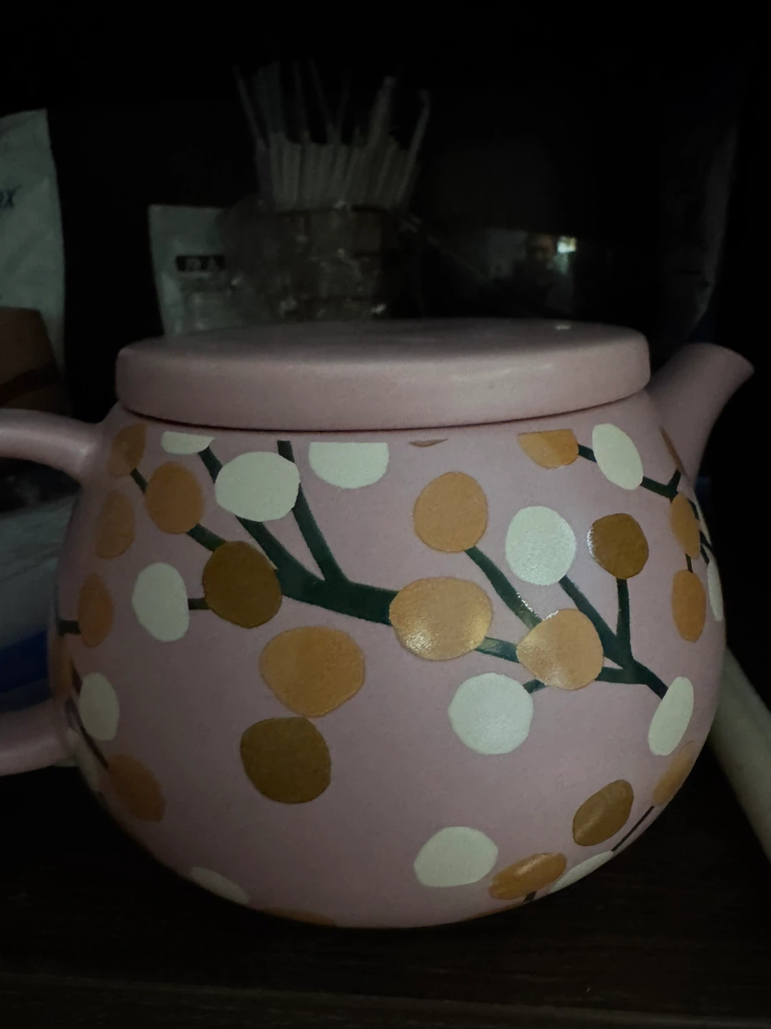 Indigo Pink Floral Ceramic Teapot - photo 4