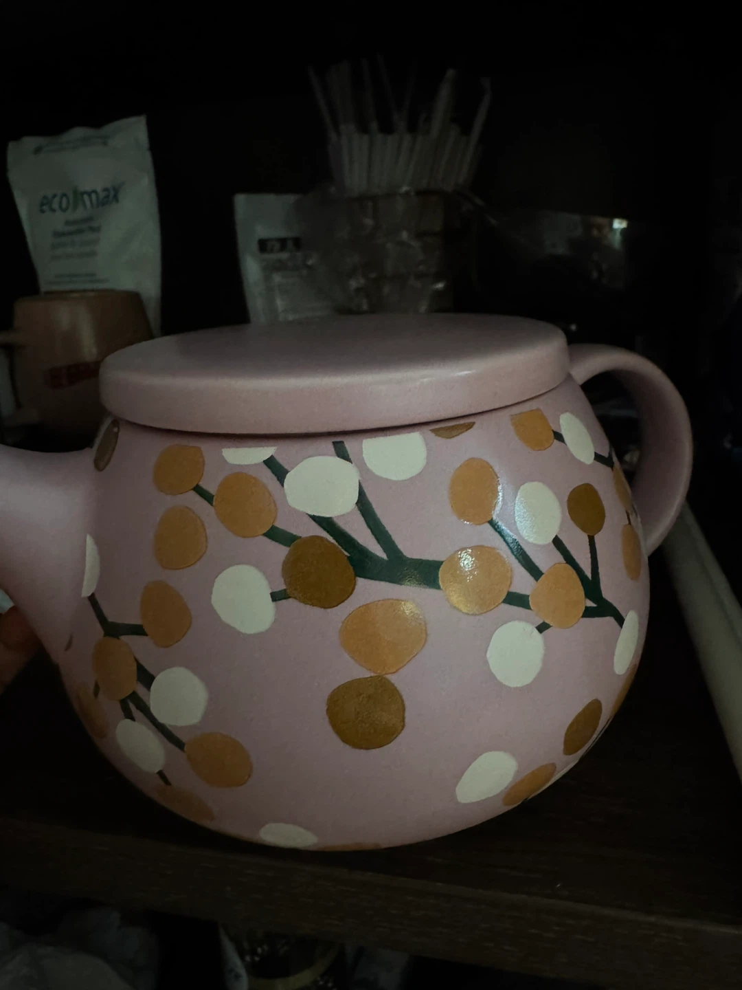 Indigo Pink Floral Ceramic Teapot - photo 5