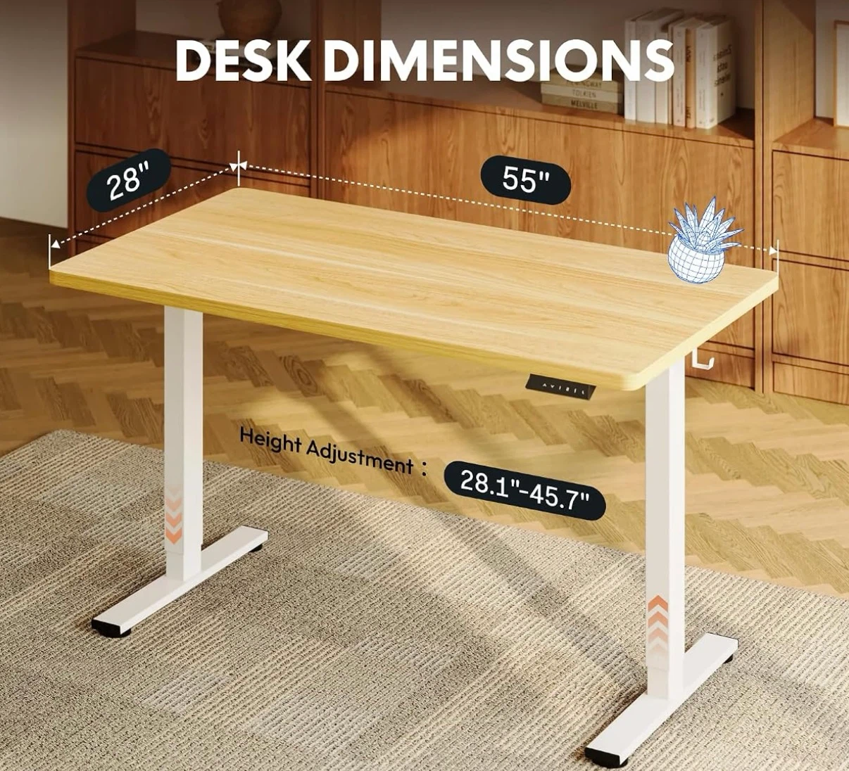 Flexispot EN1 electric Standing Desk - Maple