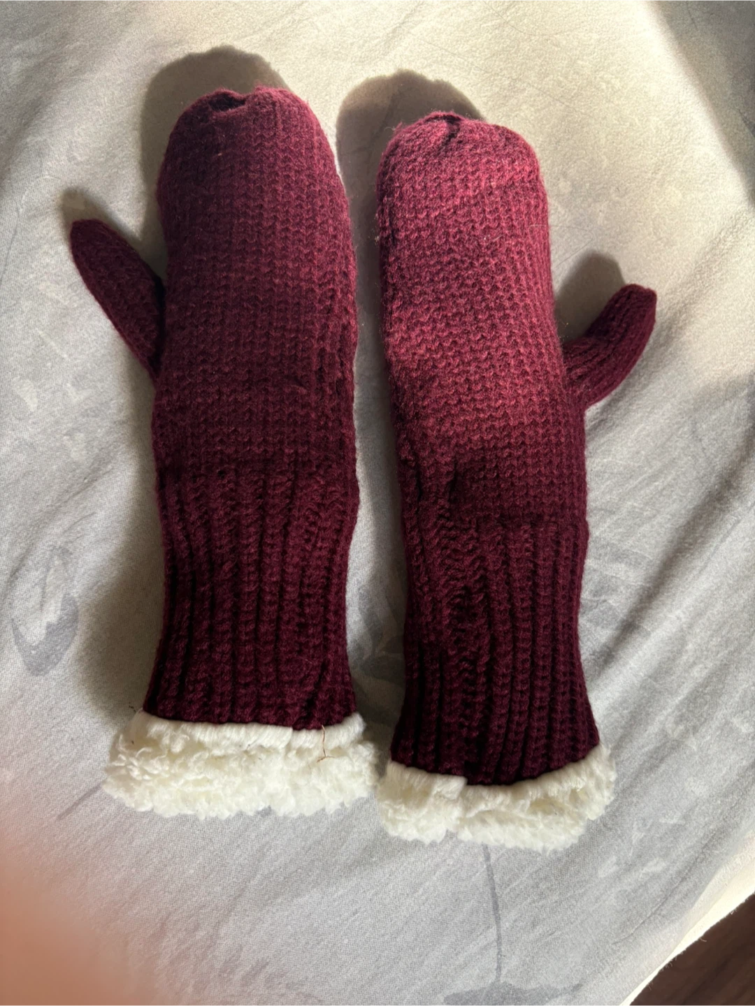 Just Cozy Burgundy Mittens (One Size) - photo 2