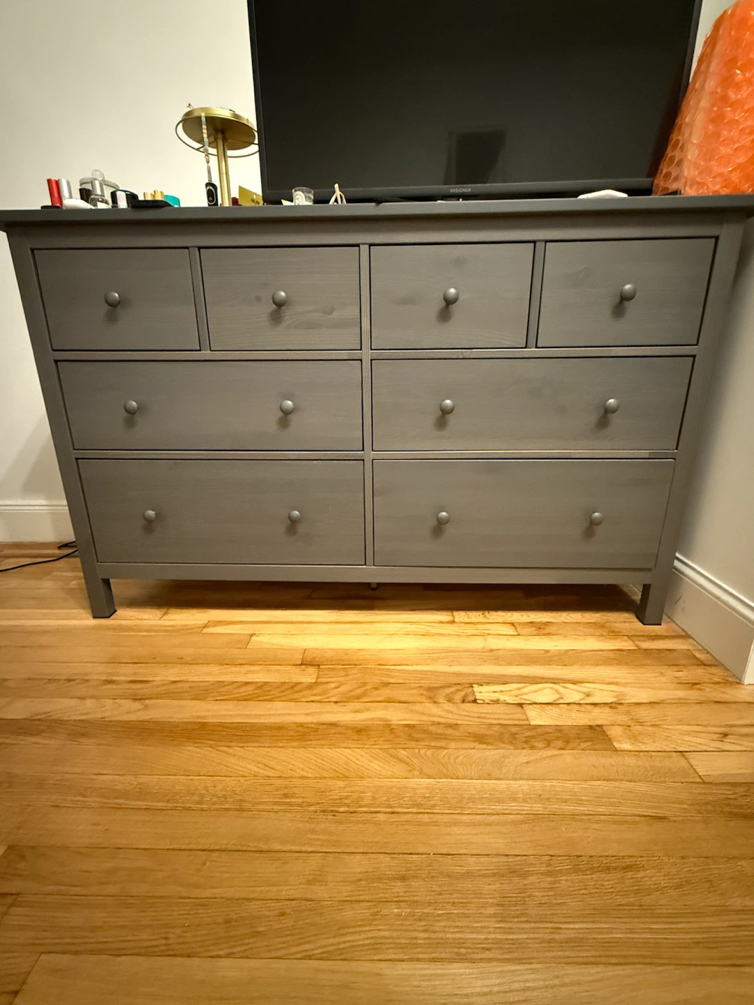 IKEA Hemnes 8-Drawer Dresser Gray