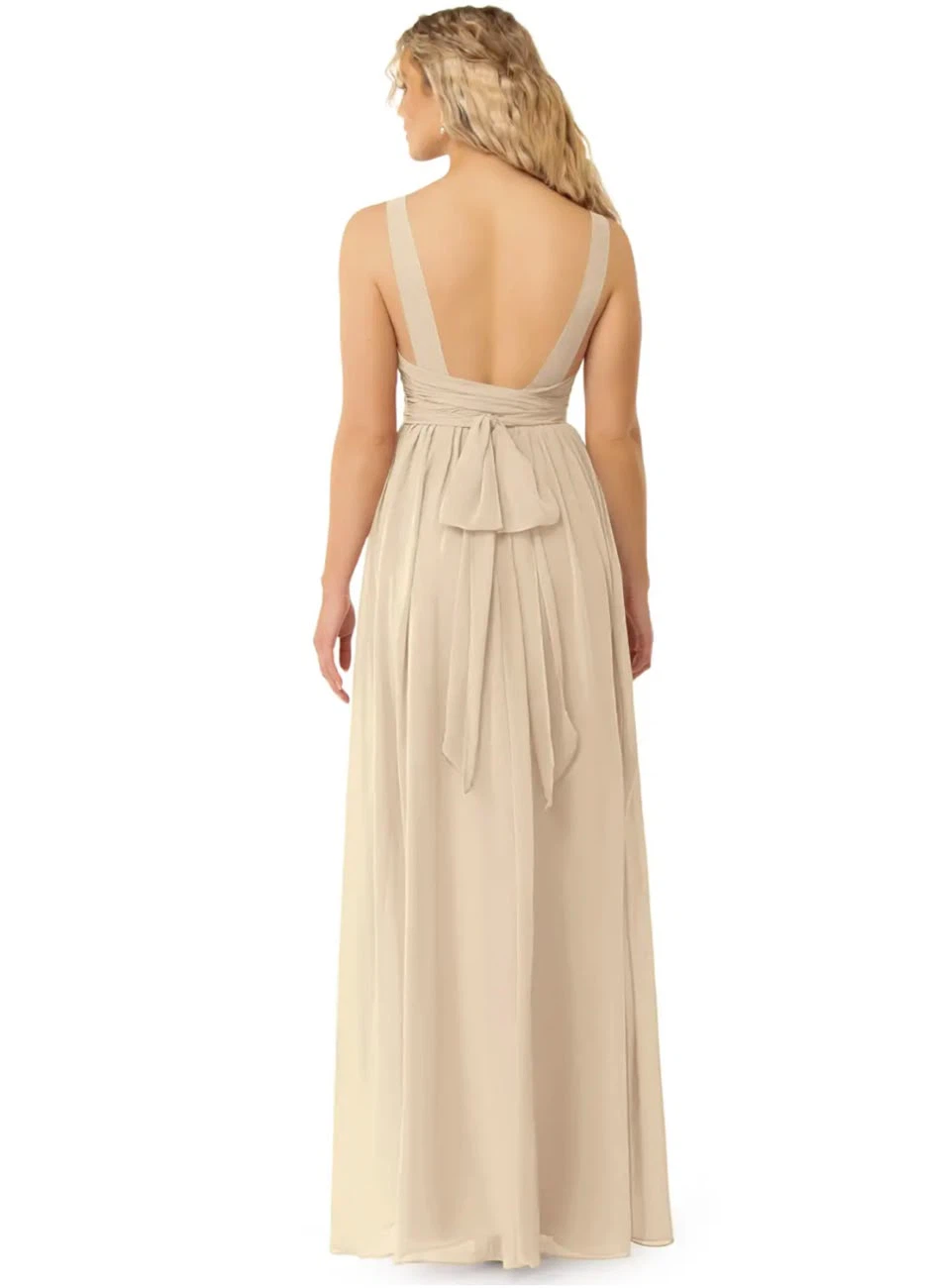 Chiffon V-Neck Bridesmaid Dress - photo 2