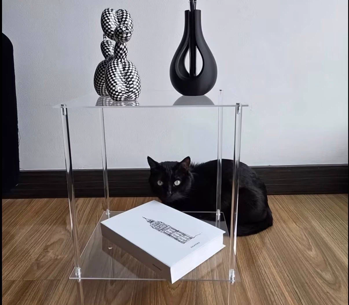 Clear Acrylic 2-Tier Side Table - photo 4