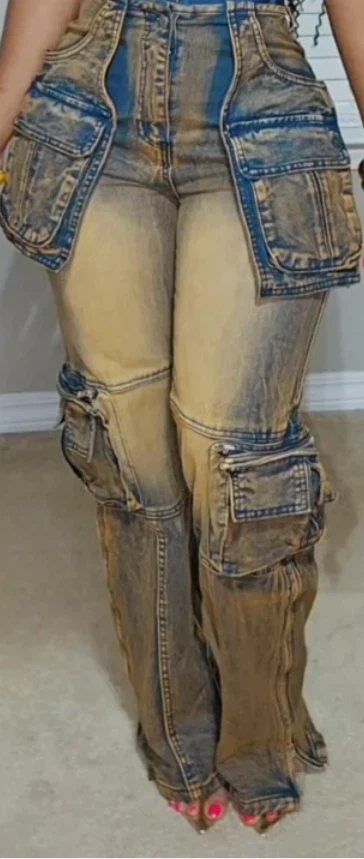 DANGEROUSLY IN LOVE CARGO JEANS by Brittany Marche