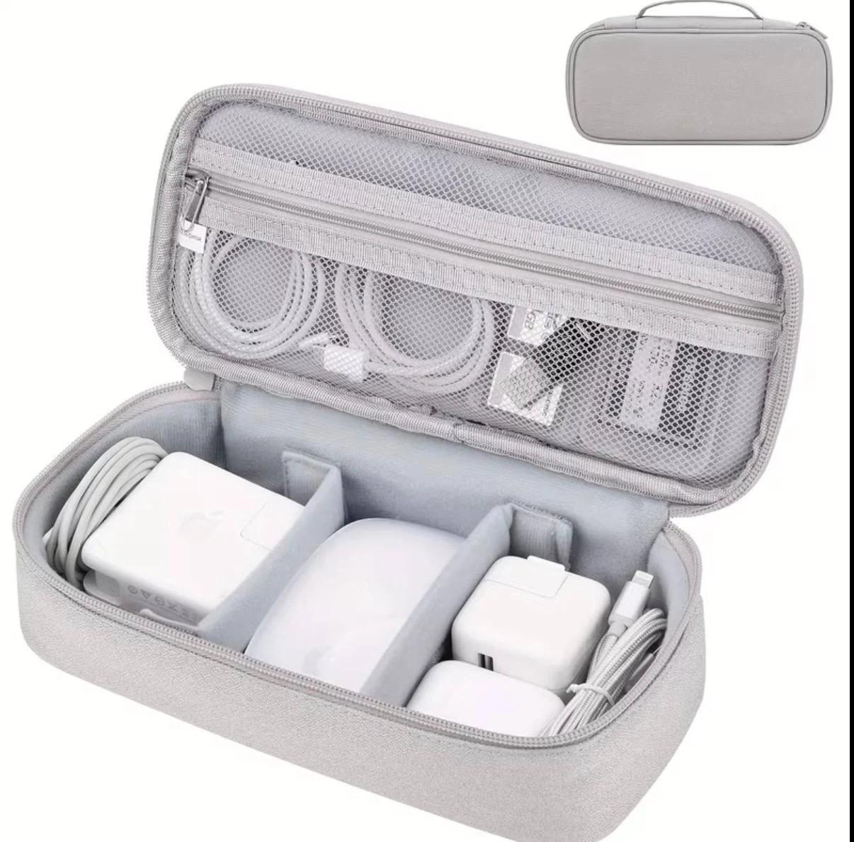 Electronics/Cable Organizer Bag — Grey - photo 2