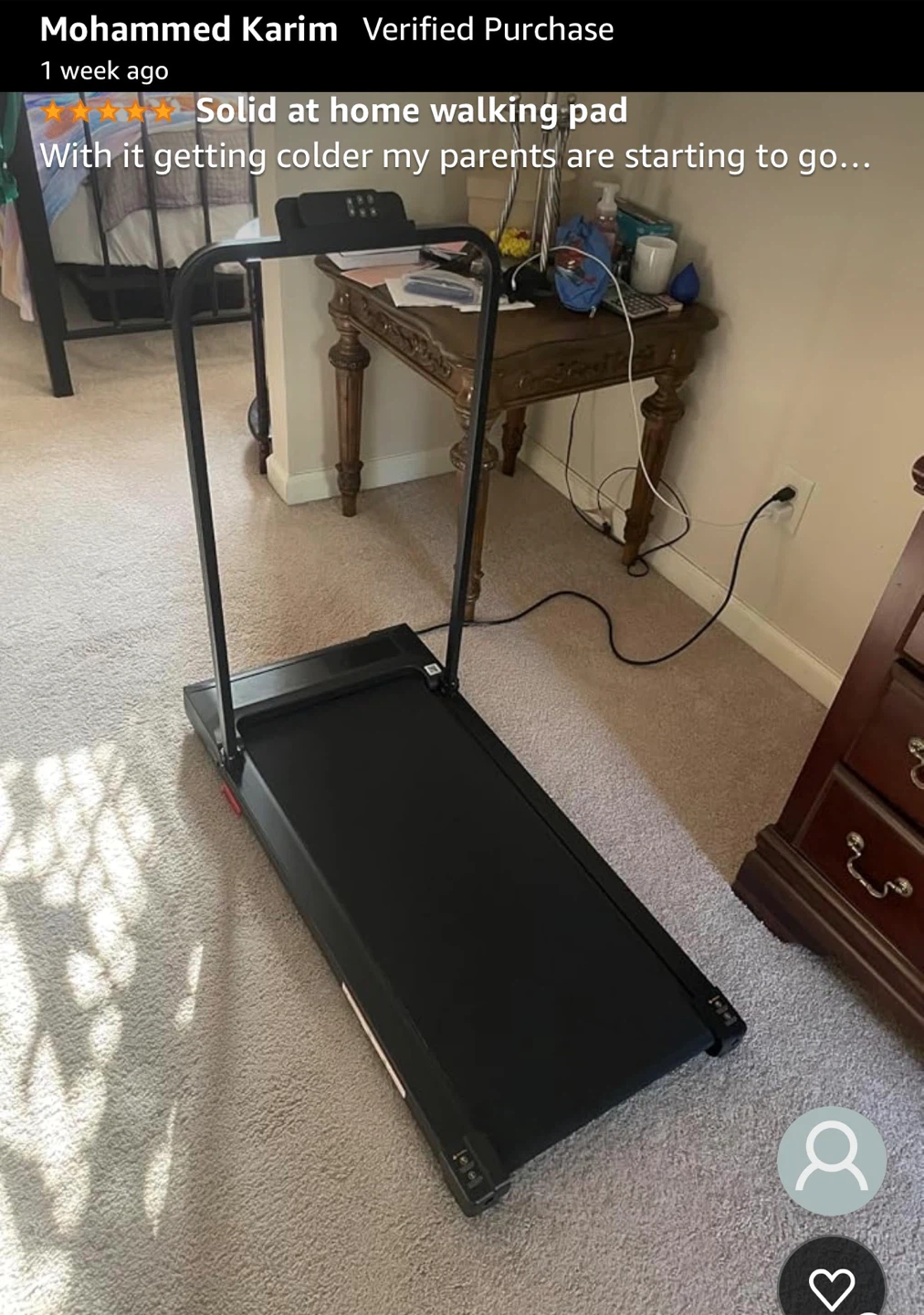 Portable Walking Pad Treadmill Black - photo 5