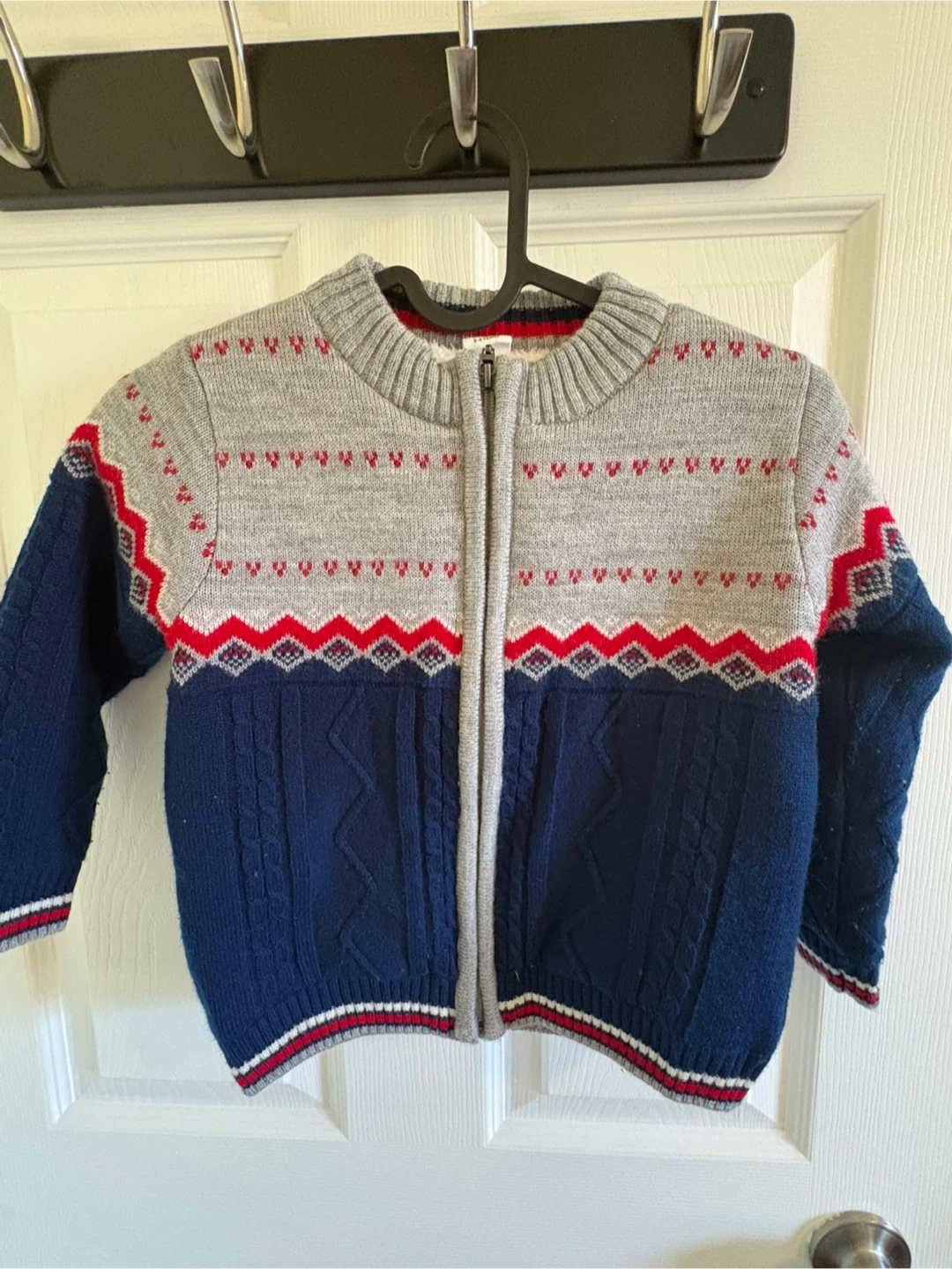 Toddler Fleece & Wool Knit Sweater (2–3 Years)