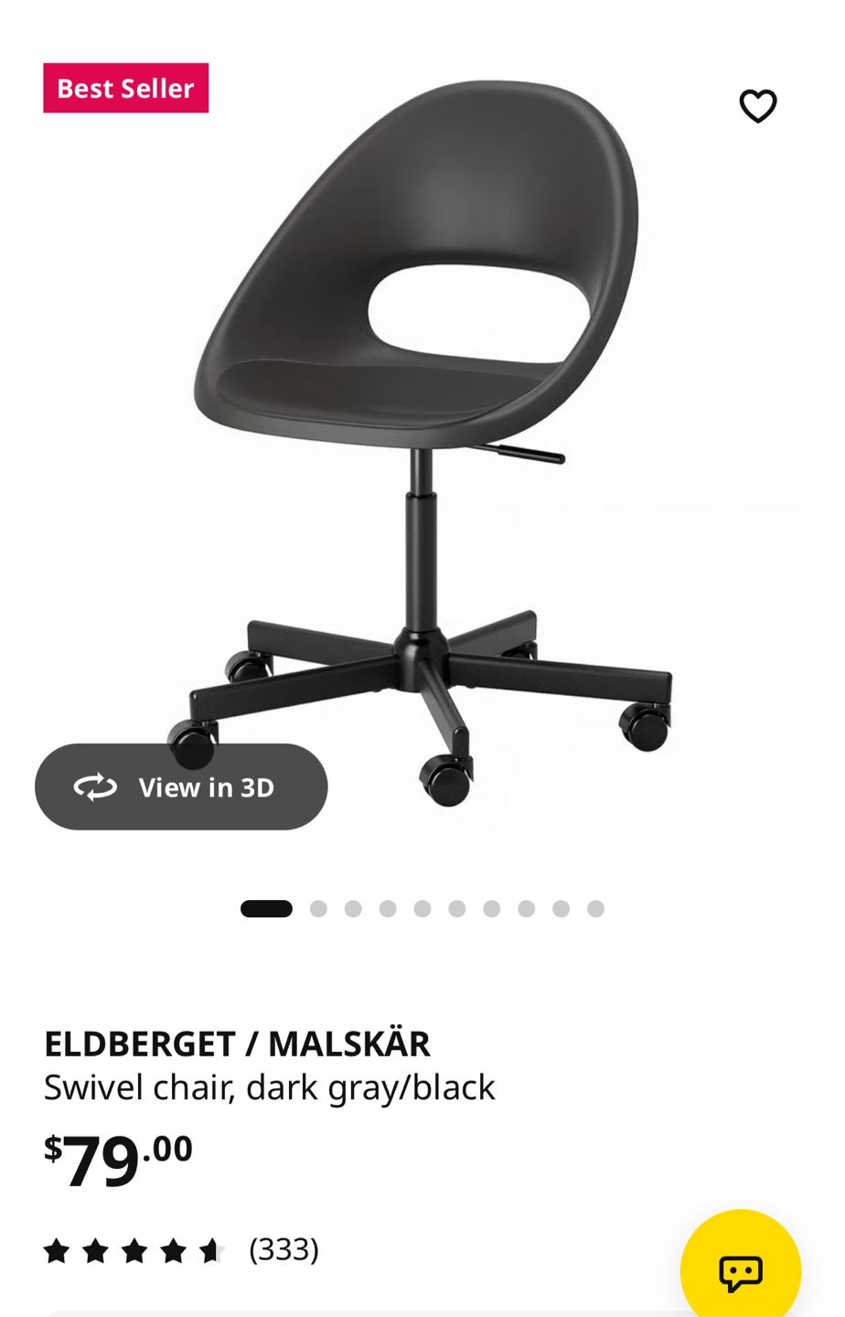 IKEA ELDBERGET/MALSKÄR Swivel Chair - photo 2