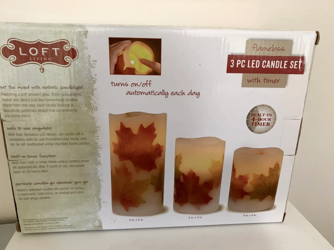 Loft Living 3pc Flameless LED Candle Set - photo 2