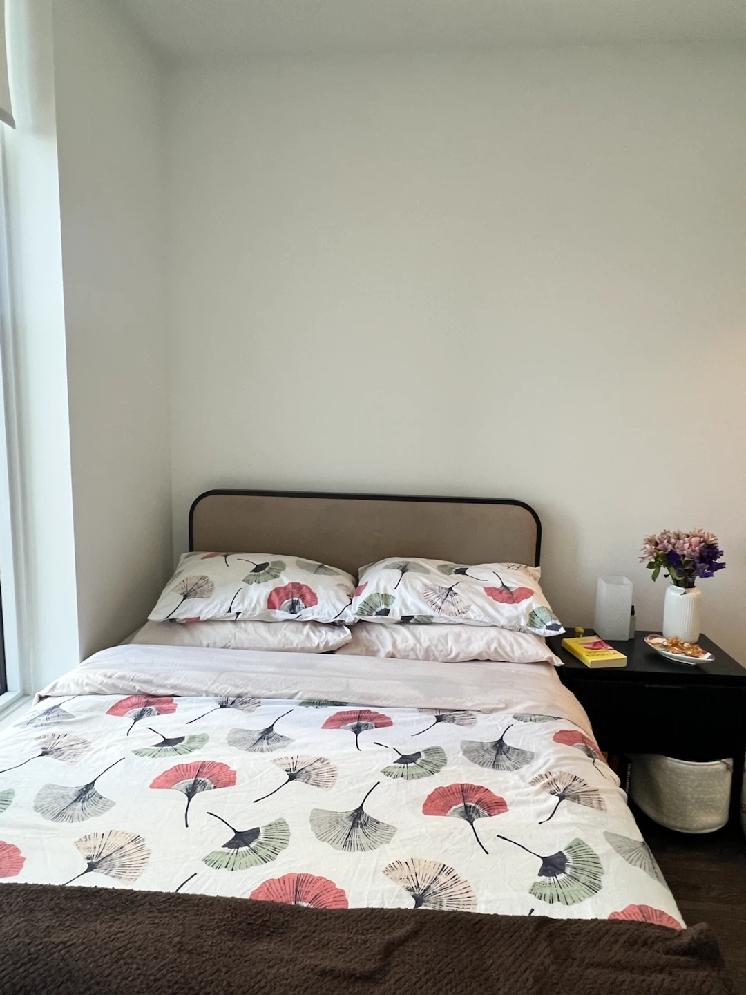 Beige Upholstered Full Size Bed - photo 2