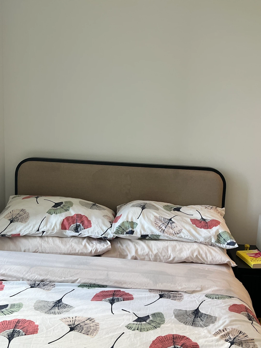 Beige Upholstered Full Size Bed - photo 3