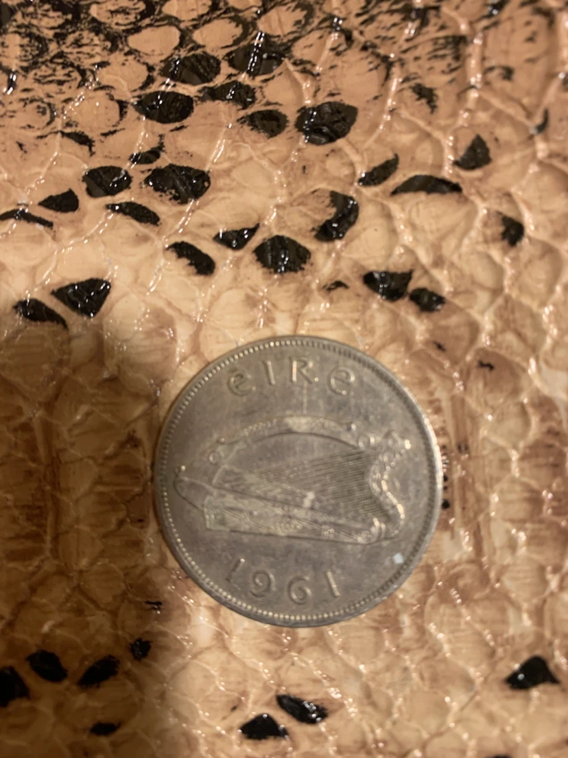 1961 Ireland 2 Shilling 6 Pence Coin - photo 2