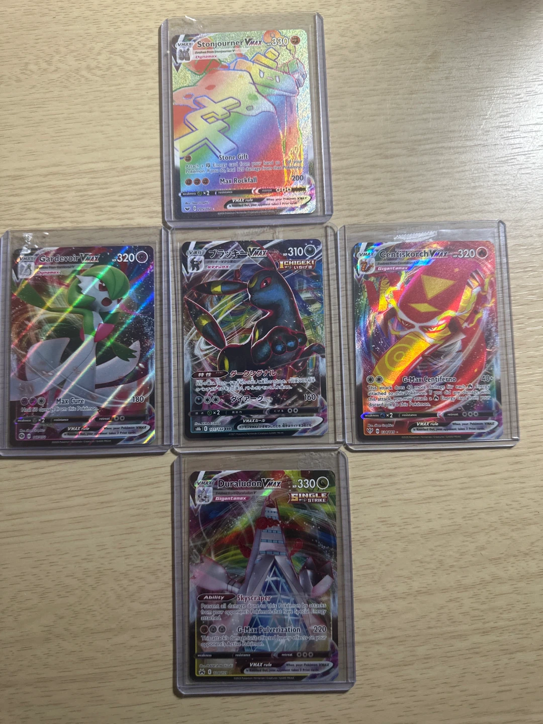 Set of 5 Pokemon VMAX Cards