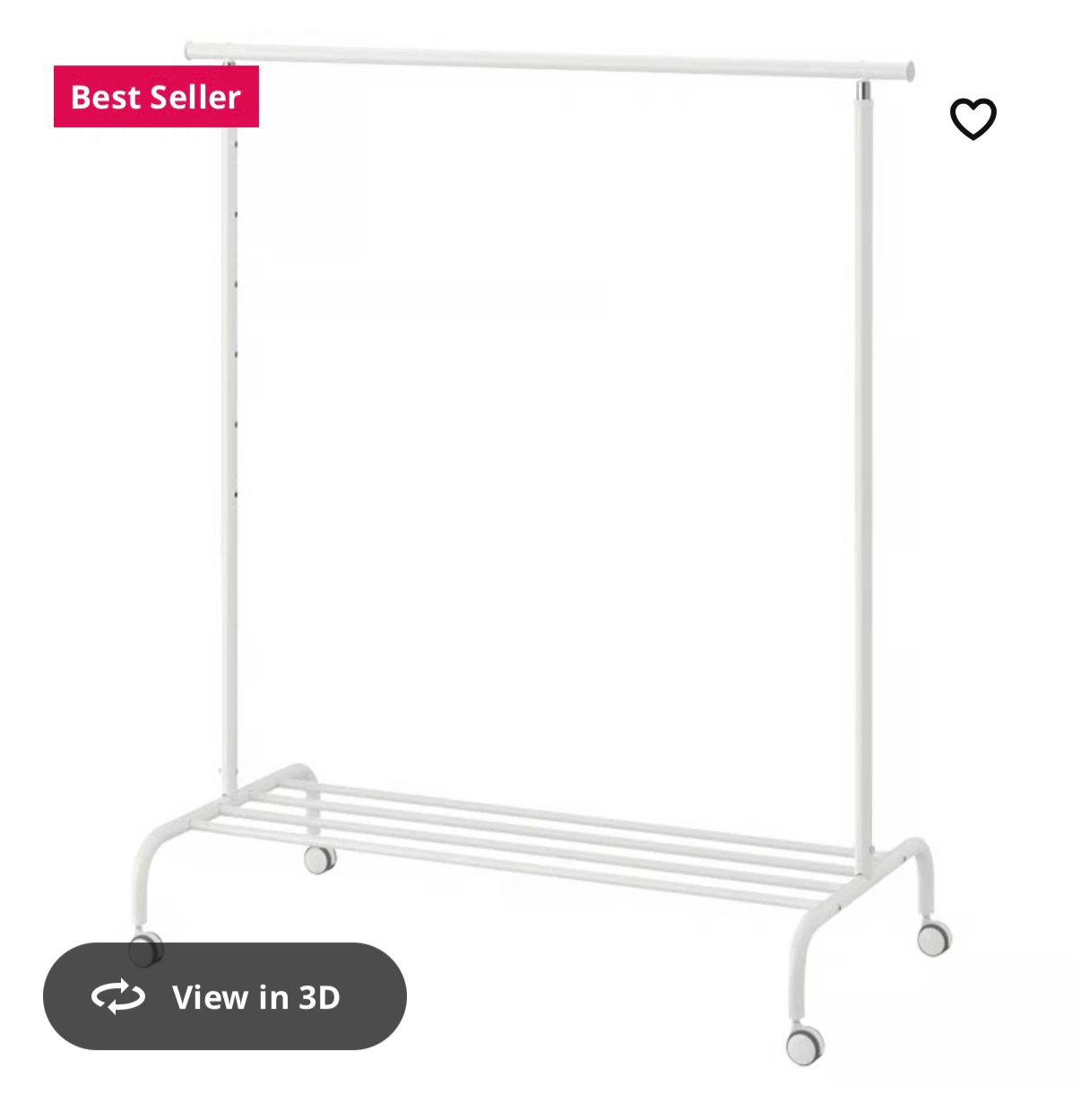IKEA RIGGA Clothes Rack, White