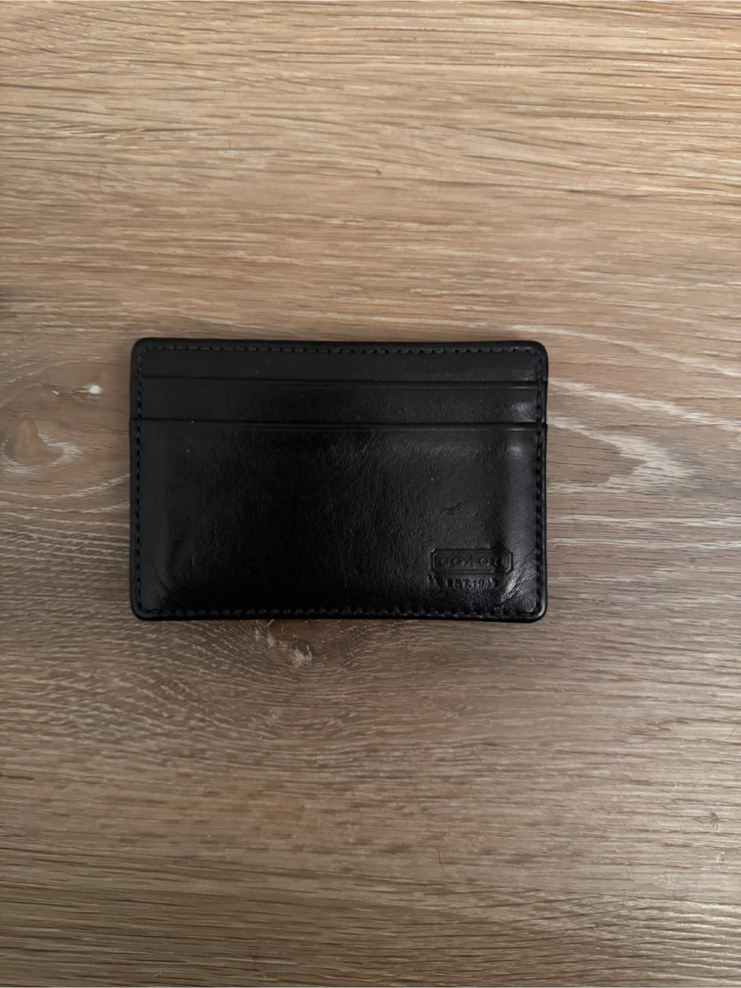 Coach Black Card Holder Wallet