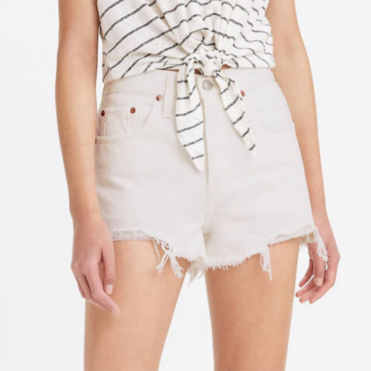 Levi's 501 high-waisted shorts (size US 30)