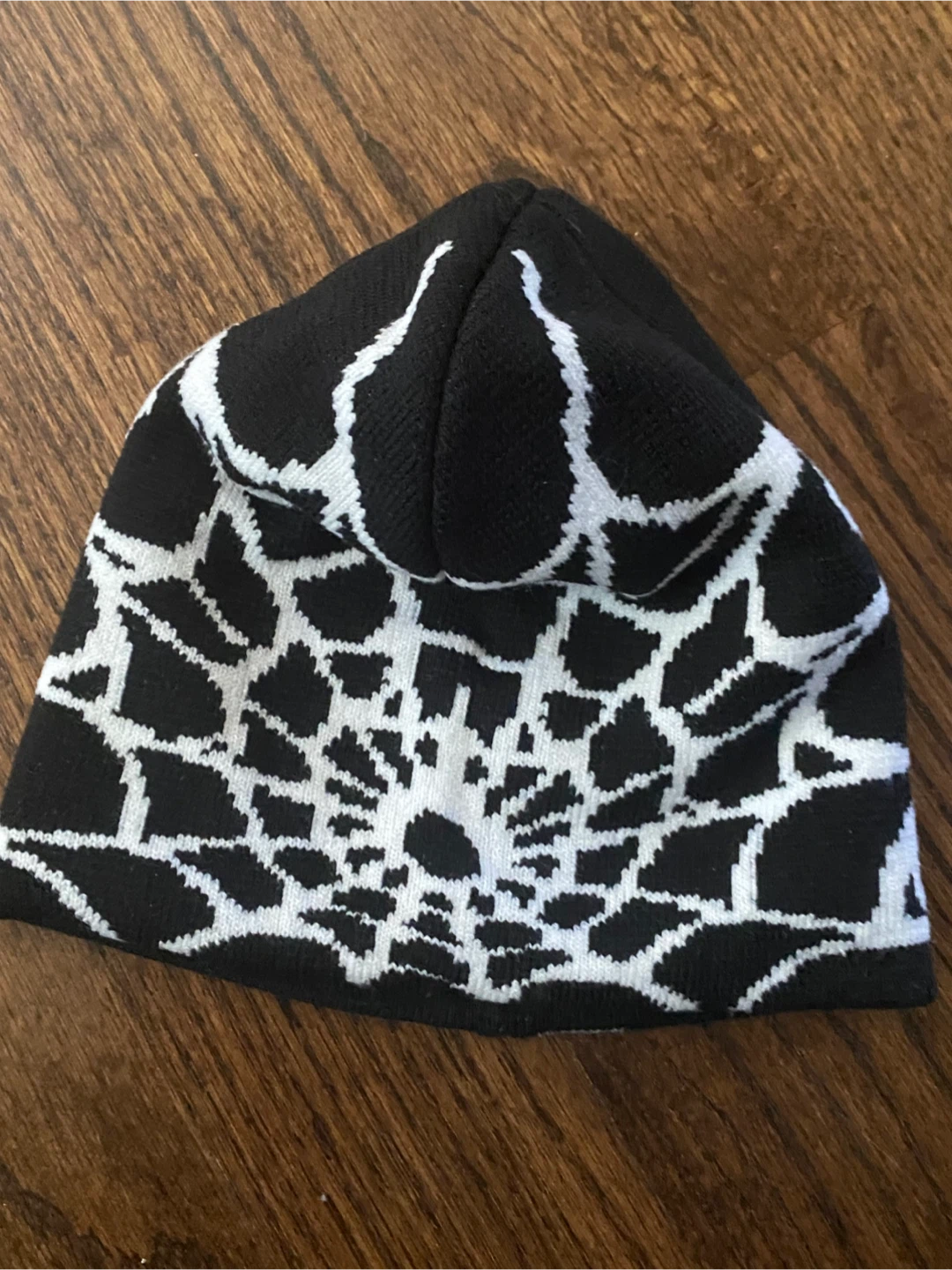 Black and white spiderweb beanie - photo 2