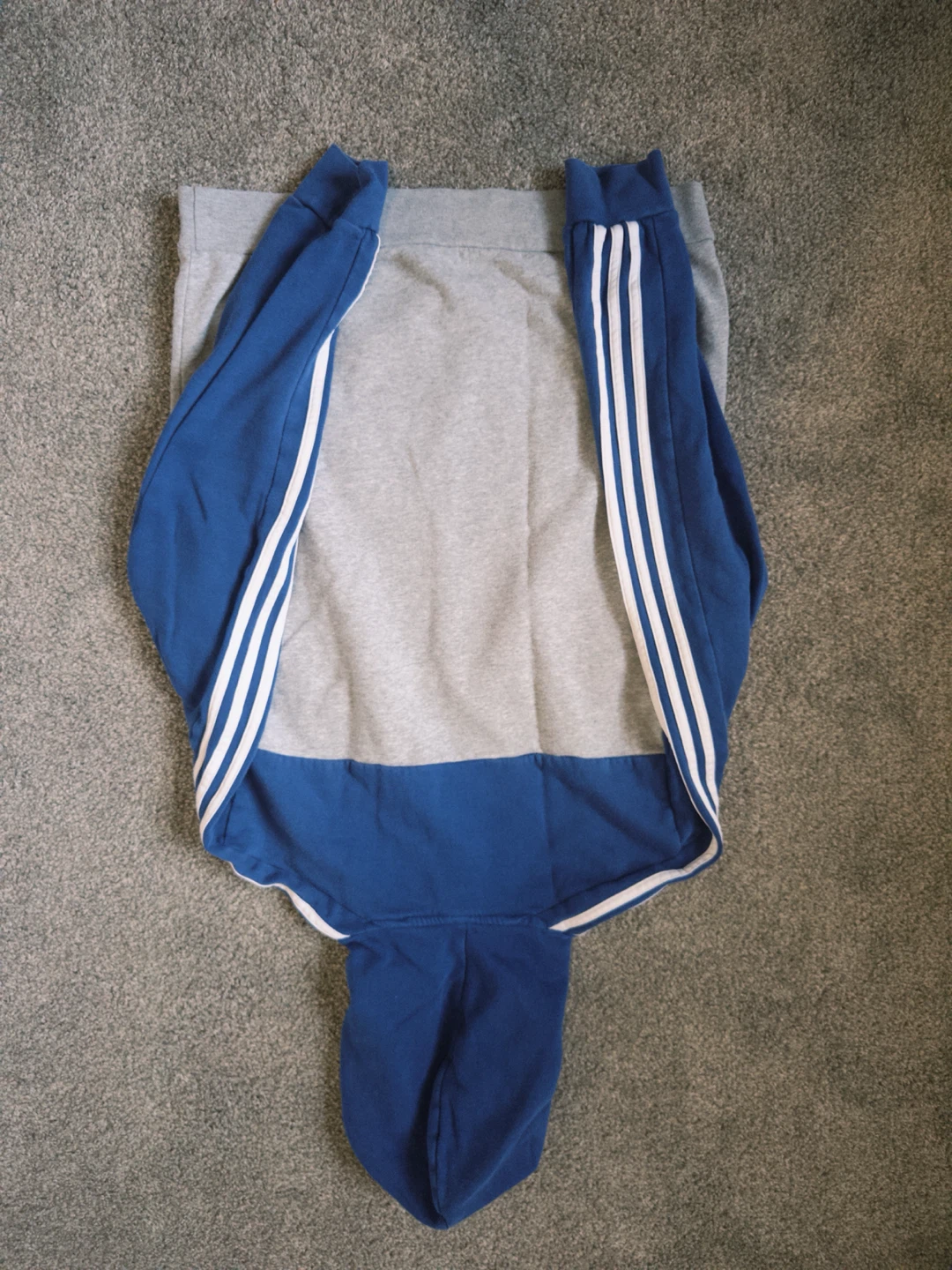 Adidas Blue and Grey Hoodie - photo 3