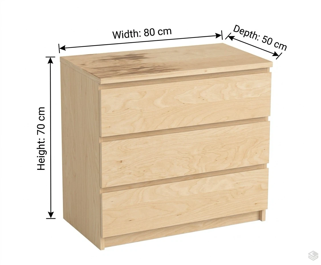 IKEA MALM 3-Drawer Chest - photo 3