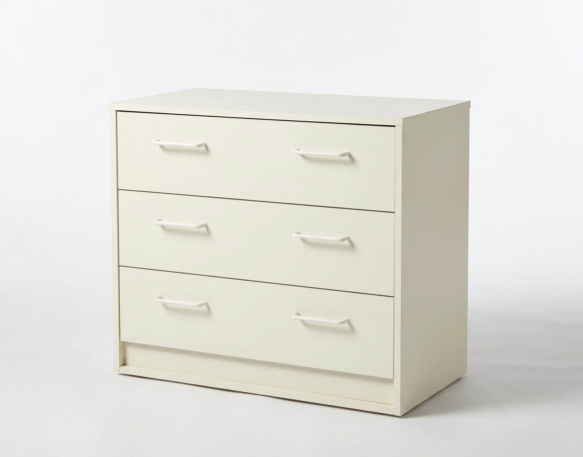 3-Drawer White Chest of Drawers - photo 3