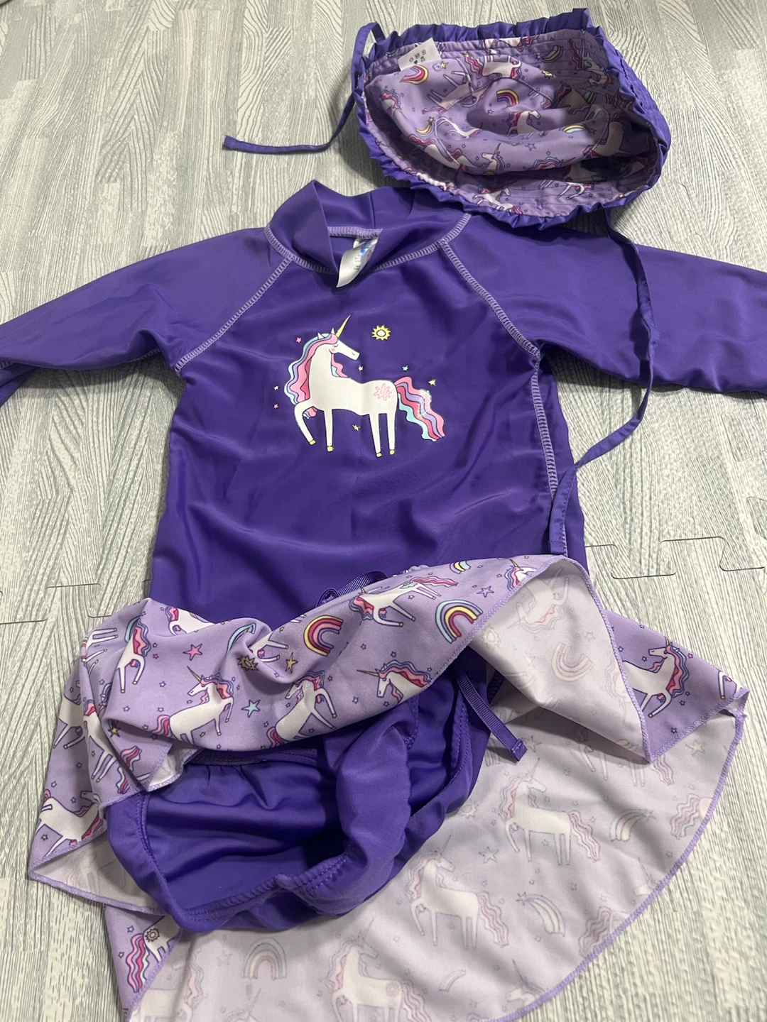 UVSkinz Toddler Girls Unicorn Swim Set 2T - photo 2