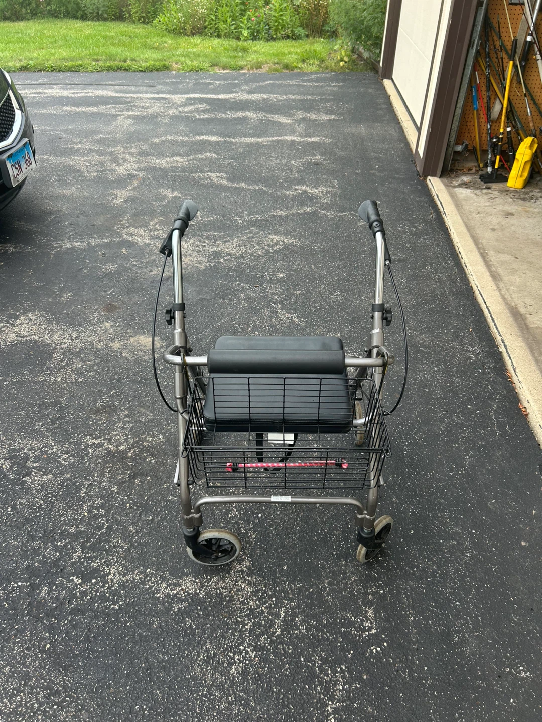 DML Four-Wheel Rolling Walker with Seat and Basket - photo 3