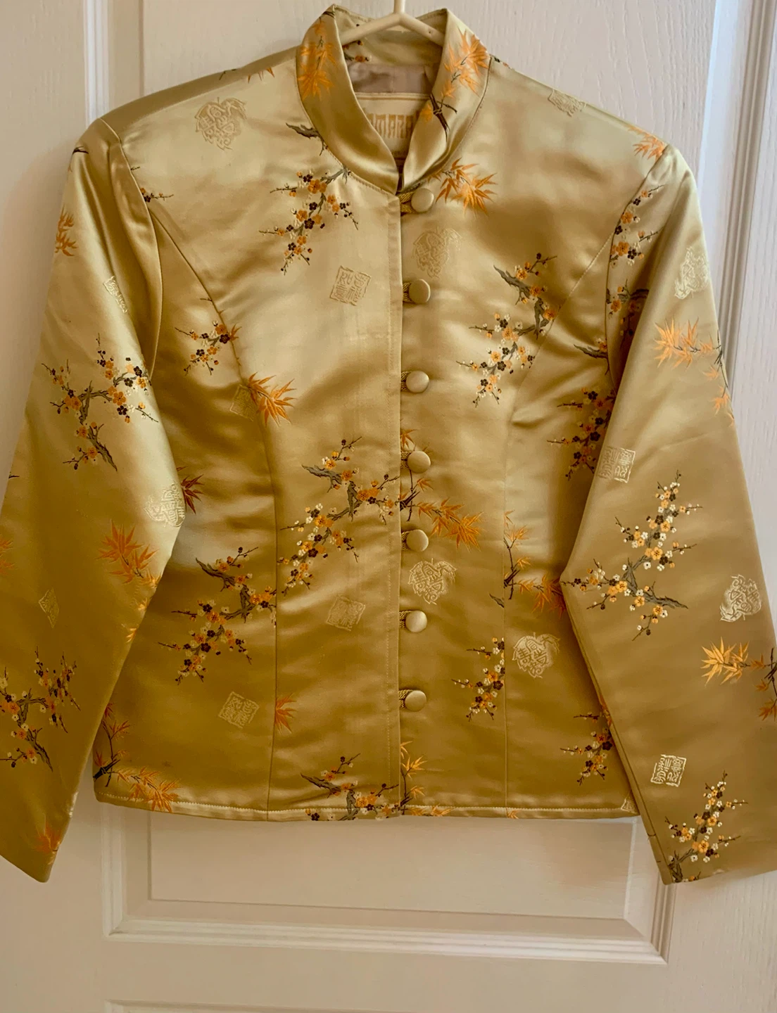 Tamarak Gold Satin Floral Jacket