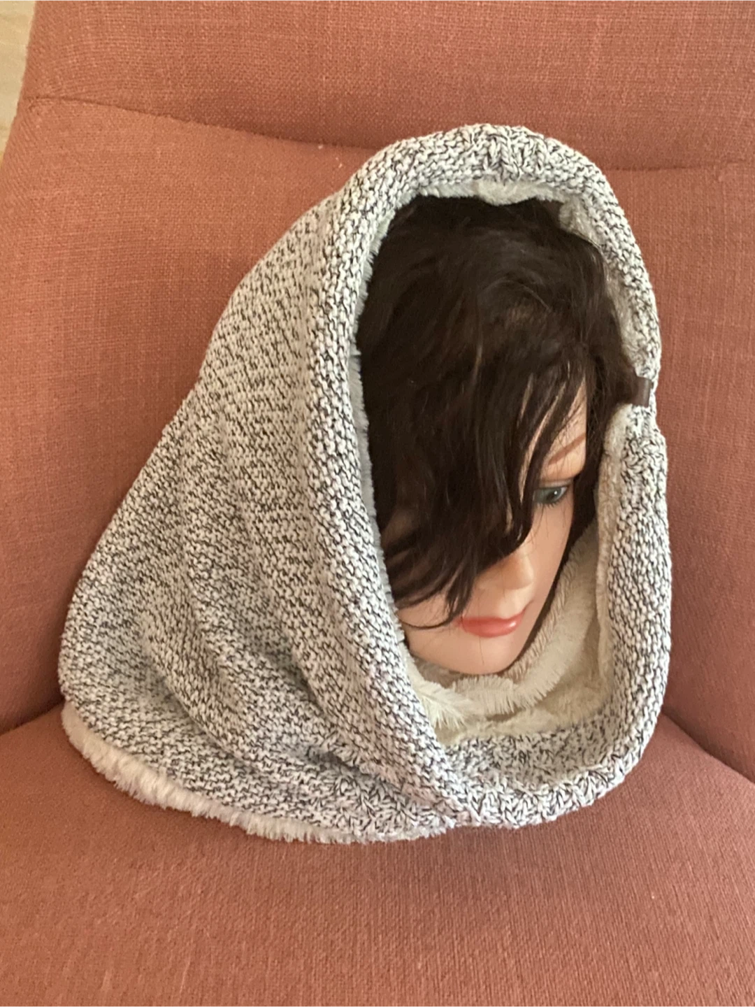 Roots Knit Infinity Hooded Scarf