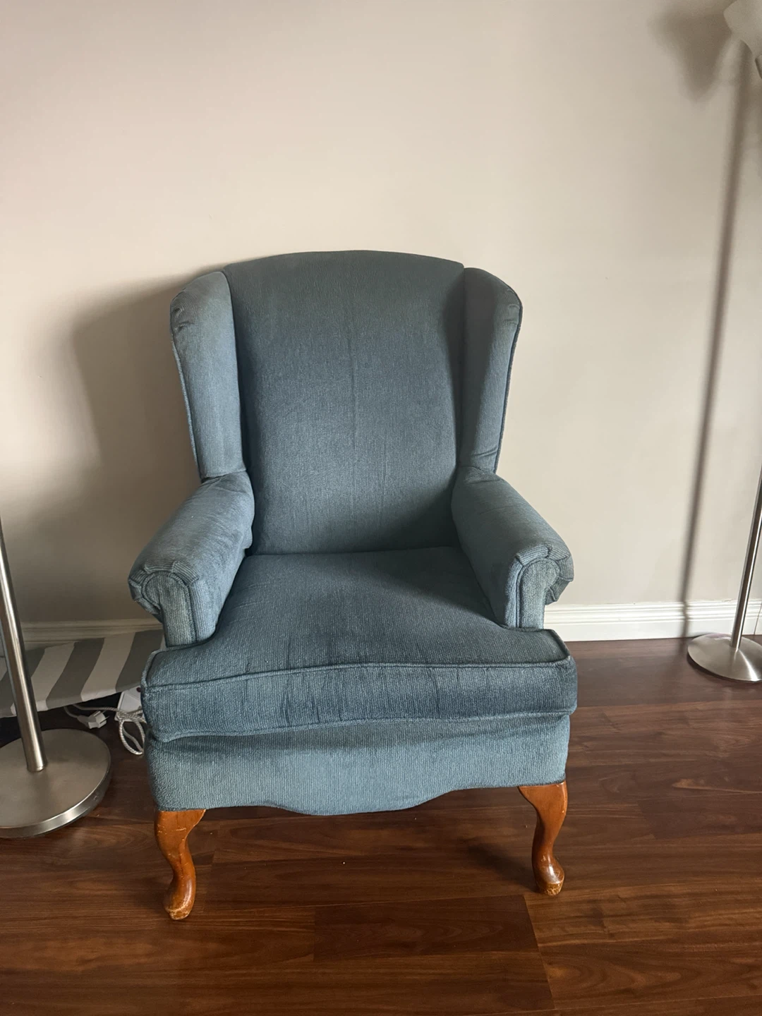 Blue Wingback Armchair