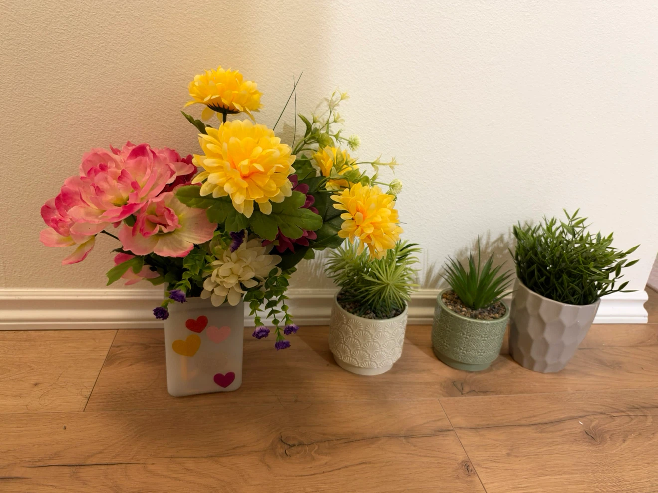 Move out sell - Artificial Three Faux Potted Plants