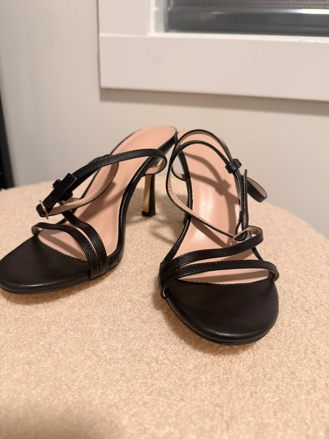 Black Strappy High Heel Sandals - photo 2