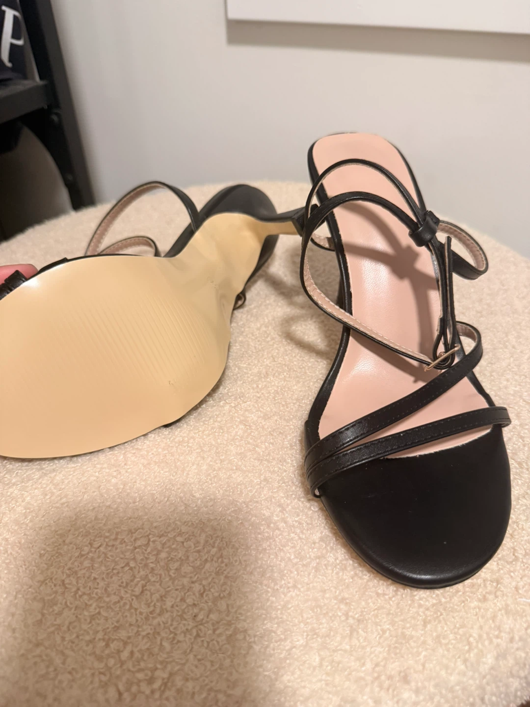 Black Strappy High Heel Sandals - photo 3