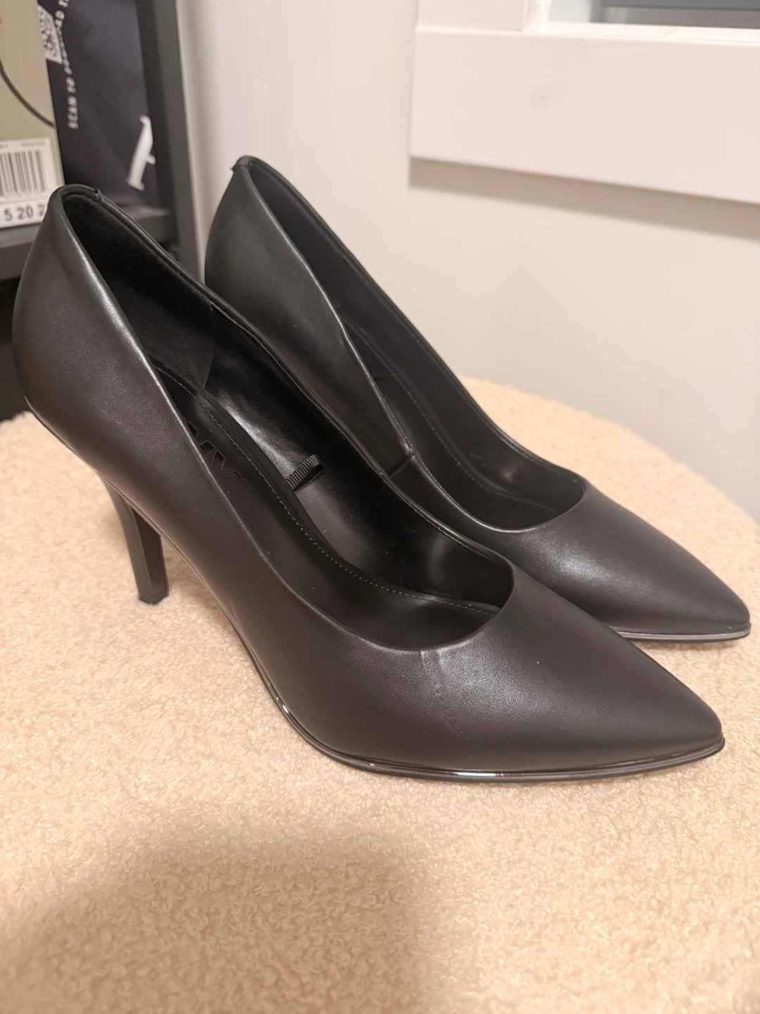 DKNY Black Pointed Toe Heels