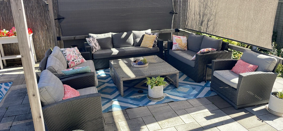 Outdoor Wicker Patio Conversation Set