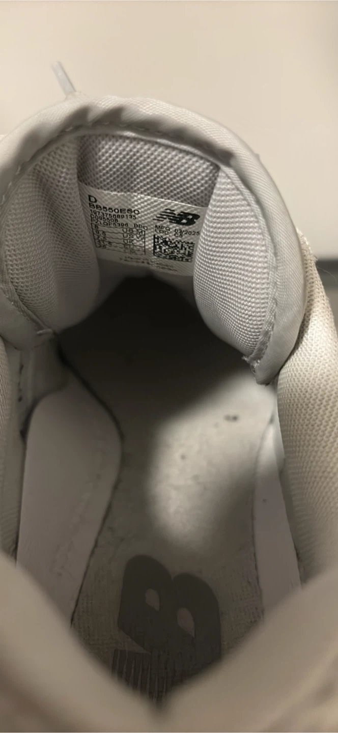 New Balance 550 White and Grey Sneakers - photo 2