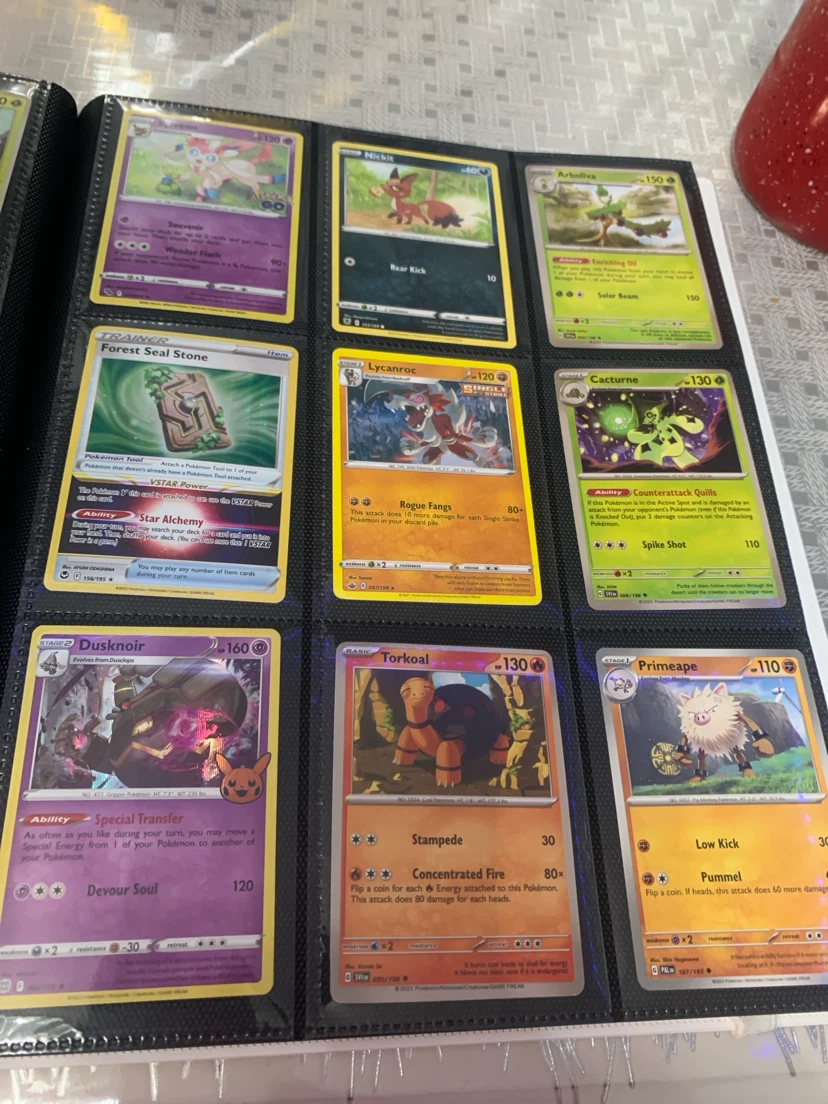 Assorted Pokemon Trading Cards in Binder - photo 4