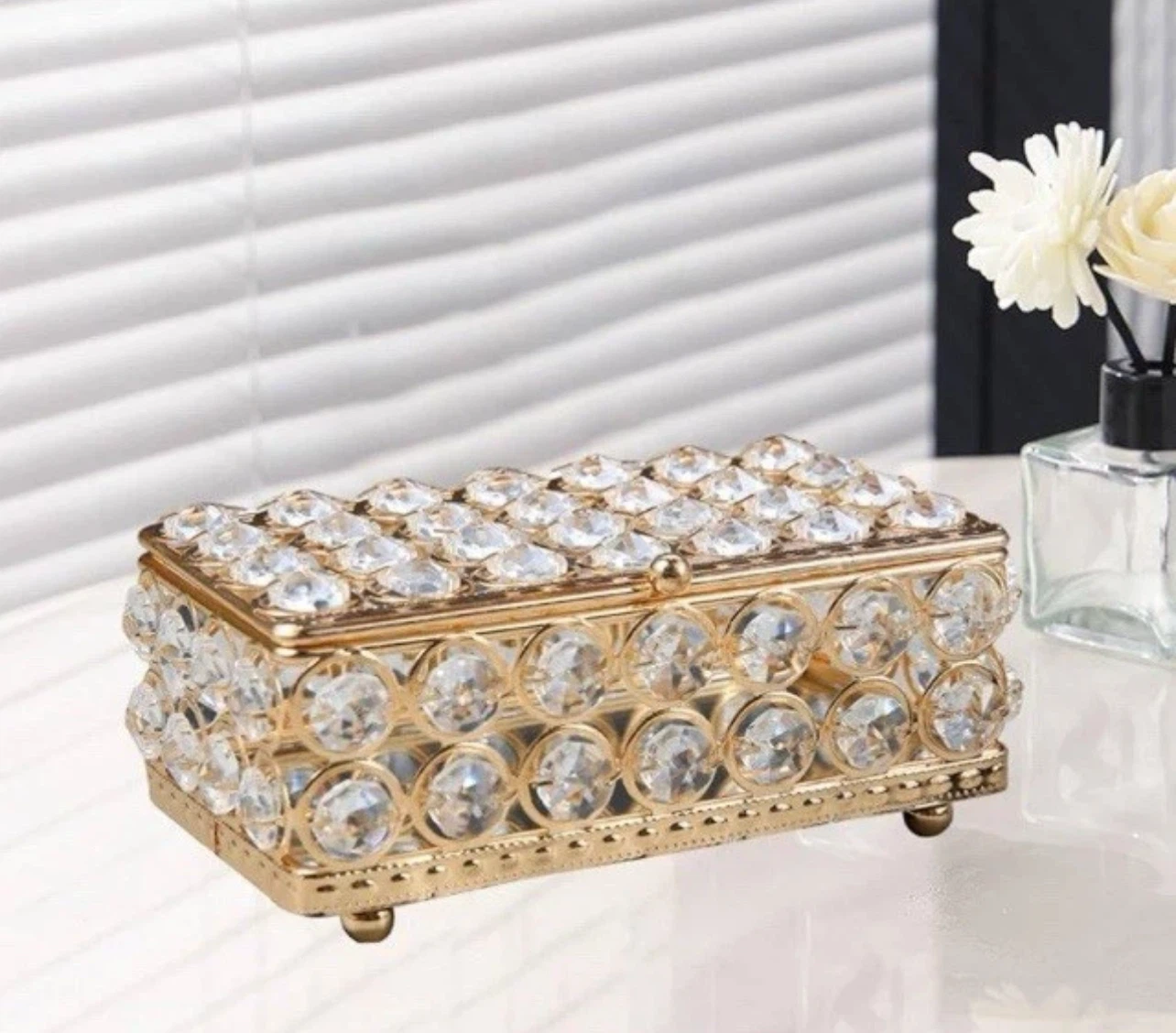 Gold Crystal Jewelry Box Organizer - photo 3