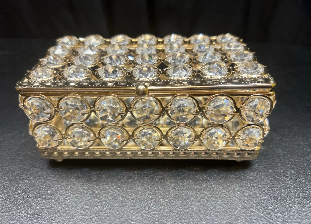 Gold Crystal Jewelry Box Organizer - photo 5