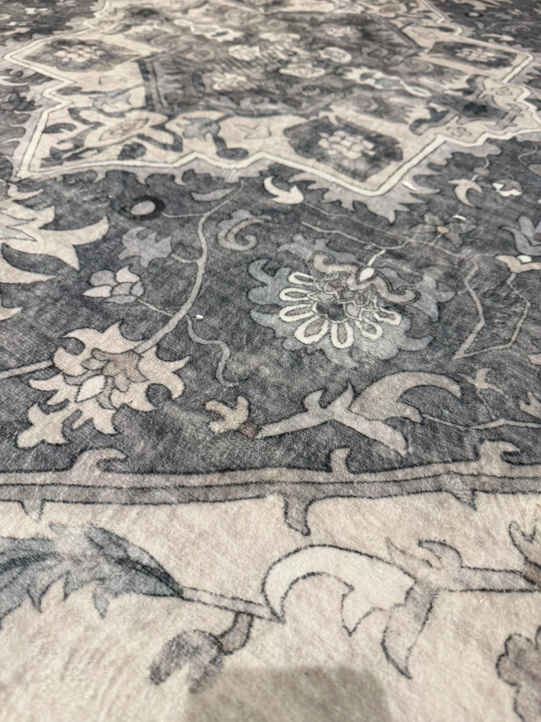 Ivory & Ash Grey Floral Area Rug - photo 4