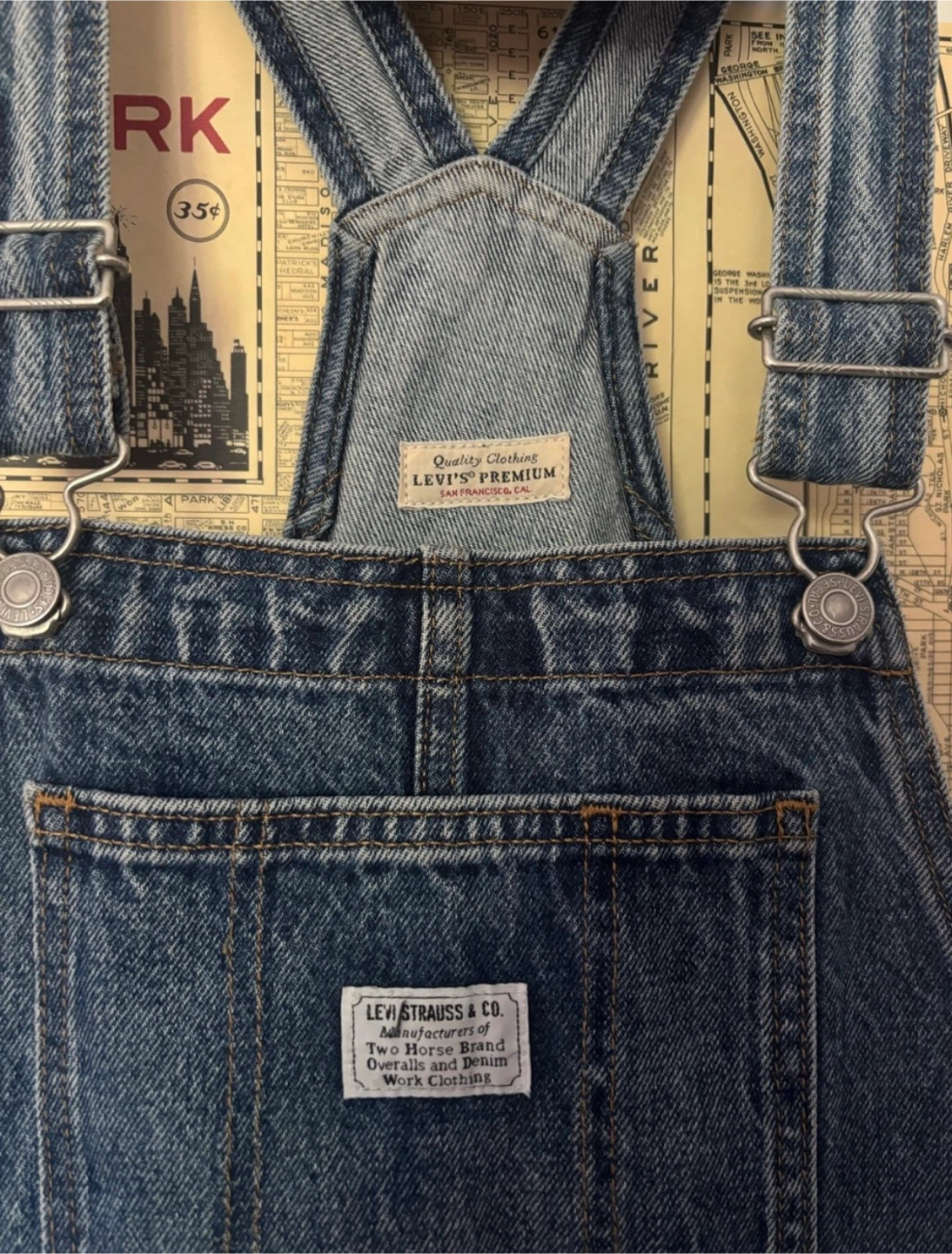 (XS) Levi's Premium Denim Overalls