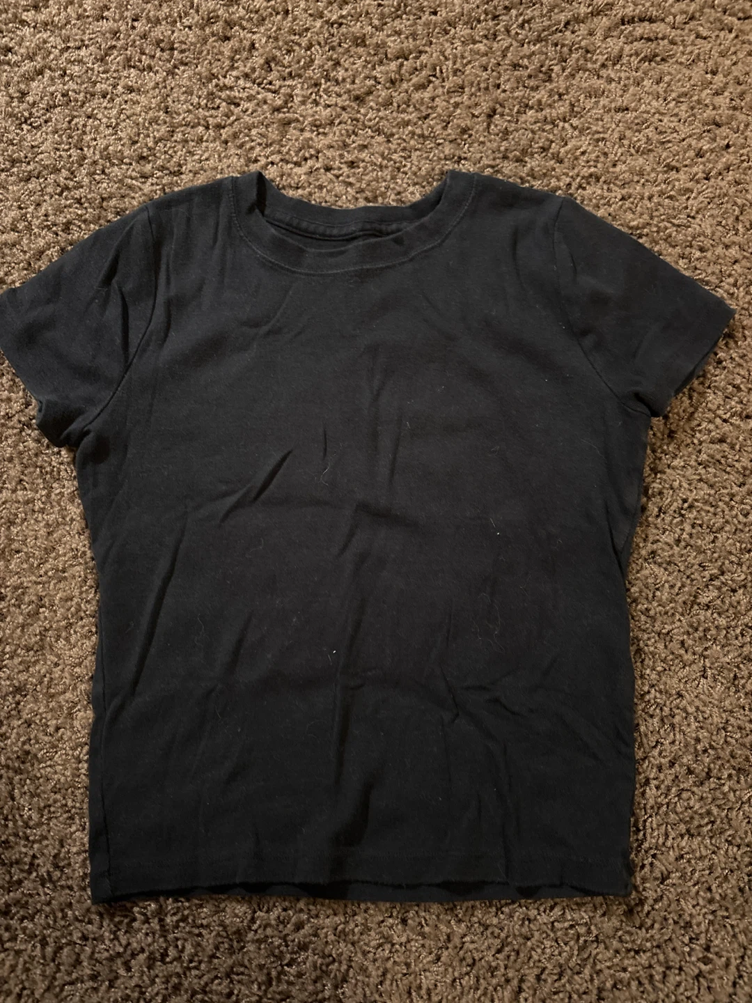 Hollister cropped Black short sleeve