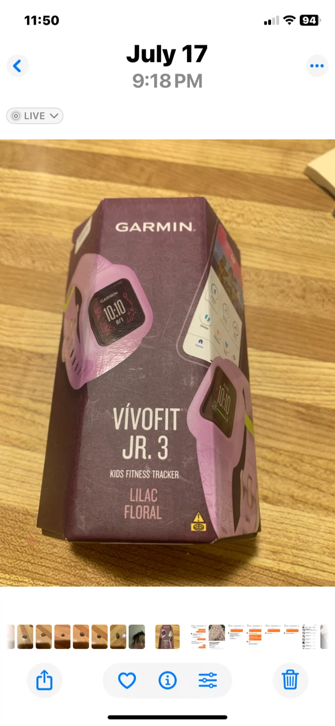 Garmin Vivofit Jr. 3 Kids Fitness Tracker - Lilac Floral