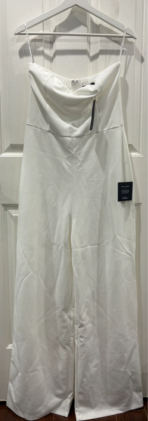 Lulus White Strapless Jumpsuit